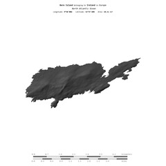 Bere Island. Ireland. Shape on white. Bilevel © zelwanka