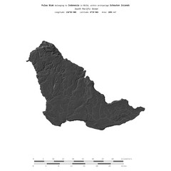 Pulau Biak. Indonesia. Shape on white. Bilevel © zelwanka