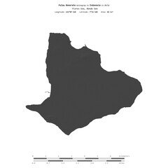 Pulau Bonerate. Indonesia. Shape on white. Bilevel © zelwanka