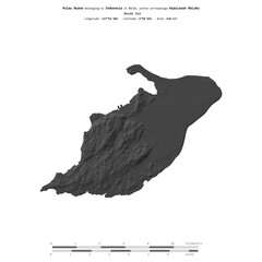 Pulau Buano. Indonesia. Shape on white. Bilevel © zelwanka