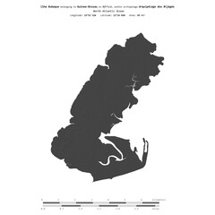 Ilha Bubaque. Guinea-Bissau. Shape on white. Bilevel © zelwanka