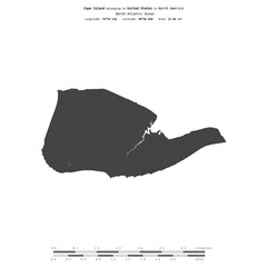 Cape Island. United States. Shape on white. Bilevel © zelwanka