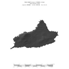 Clare Island. Ireland. Shape on white. Bilevel © zelwanka