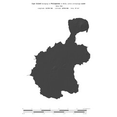 Cuyo Island. Philippines. Shape on white. Bilevel © zelwanka