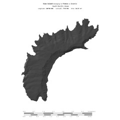 Eiao Island. France. Shape on white. Bilevel © zelwanka