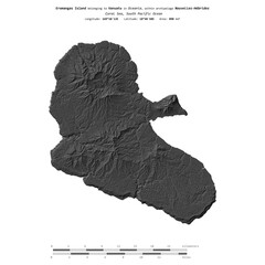 Eromangas Island. Vanuatu. Shape on white. Bilevel © zelwanka
