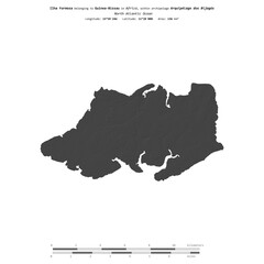Ilha Formosa. Guinea-Bissau. Shape on white. Bilevel © zelwanka