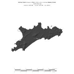 Hailing Island. China. Shape on white. Bilevel © zelwanka