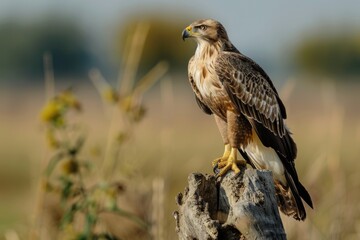 Booted Eagle - Majestic Bird of Prey with Powerful Beak and Brown Plumage
