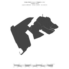 Jurong Island. Singapore. Shape on white. Bilevel © zelwanka