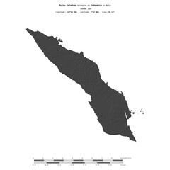 Pulau Kaledupa. Indonesia. Shape on white. Bilevel © zelwanka