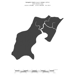 Kassigueli Island. Guinea. Shape on white. Bilevel © zelwanka