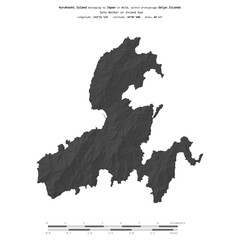Kurahashi Island. Japan. Shape on white. Bilevel © zelwanka