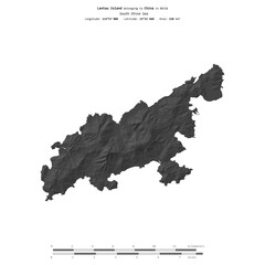 Lantau Island. China. Shape on white. Bilevel © zelwanka