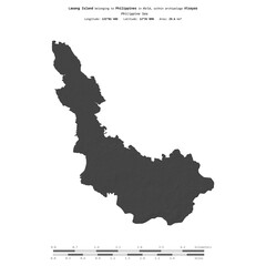 Laoang Island. Philippines. Shape on white. Bilevel © zelwanka
