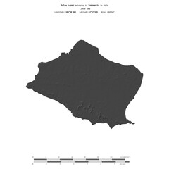 Pulau Lepar. Indonesia. Shape on white. Bilevel © zelwanka