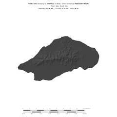 Pulau Leti. Indonesia. Shape on white. Bilevel © zelwanka