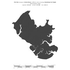 Ilha Maio. Guinea-Bissau. Shape on white. Bilevel © zelwanka