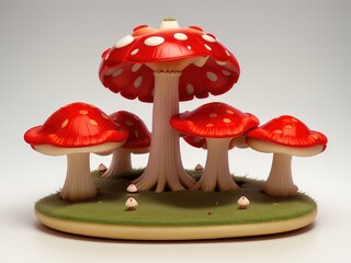 amanita muscaria mushroom,mushrooms in the forest,fly mushrooms