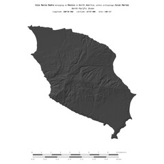 Isla Maria Madre. Mexico. Shape on white. Bilevel © zelwanka