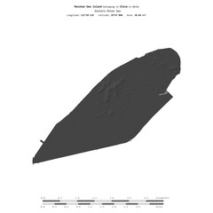 Meishan Dao Island. China. Shape on white. Bilevel © zelwanka