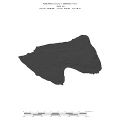 Pulau Menui. Indonesia. Shape on white. Bilevel © zelwanka