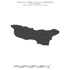 Pulau Moa. Indonesia. Shape on white. Bilevel © zelwanka