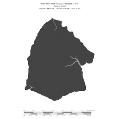 Pulau Pasir Hitam. Malaysia. Shape on white. Bilevel © zelwanka