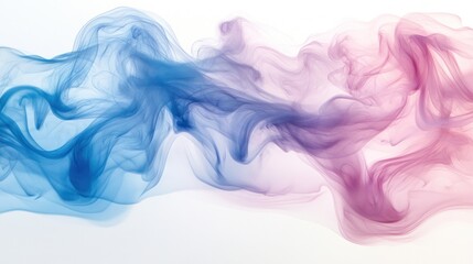Obraz premium Abstract swirling smoke in blue and pink hues, creating a dynamic visual effect.