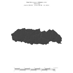 Pulau Pini. Indonesia. Shape on white. Bilevel © zelwanka