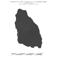 Pinta Island. Ecuador. Shape on white. Bilevel © zelwanka