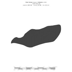 Pulau Pucung. Indonesia. Shape on white. Bilevel © zelwanka