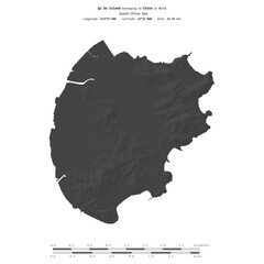 Qi'ao Island. China. Shape on white. Bilevel © zelwanka