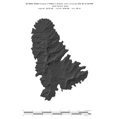 Raiatea Island. France. Shape on white. Bilevel © zelwanka