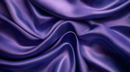Fototapeta premium Blue and purple silk satin fabric background with wavy folds