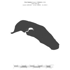Pulau Rangsang. Indonesia. Shape on white. Bilevel © zelwanka