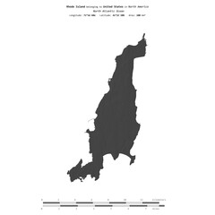 Rhode Island. United States. Shape on white. Bilevel © zelwanka