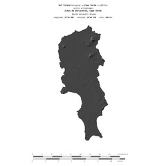 Sal Island. Cape Verde. Shape on white. Bilevel © zelwanka