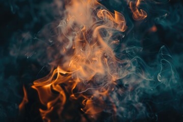 Burning Smoke. Abstract Concept of Starting the Cigarette on Fire with Glowing Embers