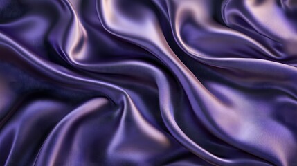 Fototapeta premium Blue and purple silk satin fabric background with wavy folds
