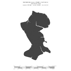 Isla Santa Ana. Ecuador. Shape on white. Bilevel © zelwanka
