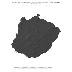 Isla Santa Maria. Ecuador. Shape on white. Bilevel © zelwanka