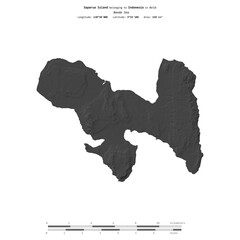 Saparua Island. Indonesia. Shape on white. Bilevel © zelwanka
