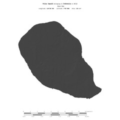Pulau Sapudi. Indonesia. Shape on white. Bilevel © zelwanka