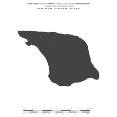 Pulau Sayang. Indonesia. Shape on white. Bilevel © zelwanka