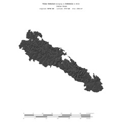Pulau Simeulue. Indonesia. Shape on white. Bilevel © zelwanka
