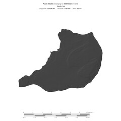 Pulau Siumpu. Indonesia. Shape on white. Bilevel © zelwanka