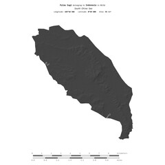 Pulau Sugi. Indonesia. Shape on white. Bilevel © zelwanka