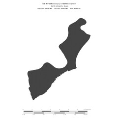 Ile de Taidi. Guinea. Shape on white. Bilevel © zelwanka