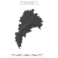 Tahuata Island. France. Shape on white. Bilevel © zelwanka